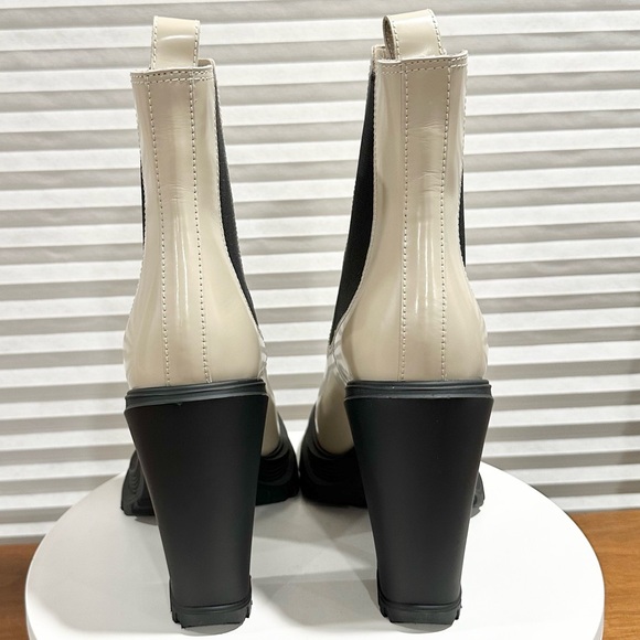 🌹ALEXANDER MCQUEEN🌹 Leather Chelsea Block-Heel Boots Size: 39 - Picture 6 of 14